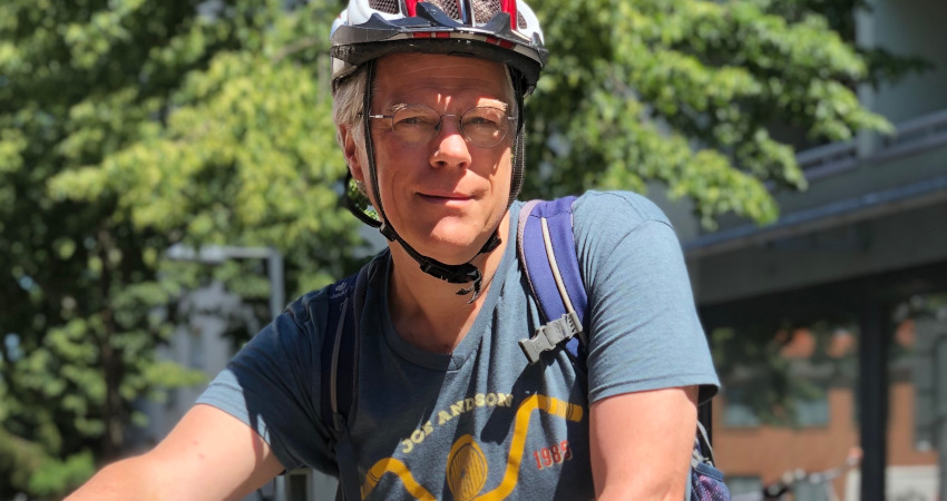 Die Anreise zu den Terminen in Oberhavel absolviert Heiner Klemp mit dem Fahrrad.