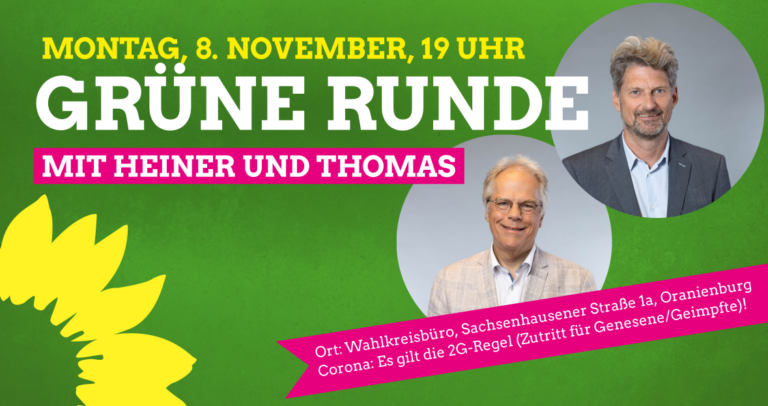 Grüne Runde im Oranienburger Wahlkreisbüro