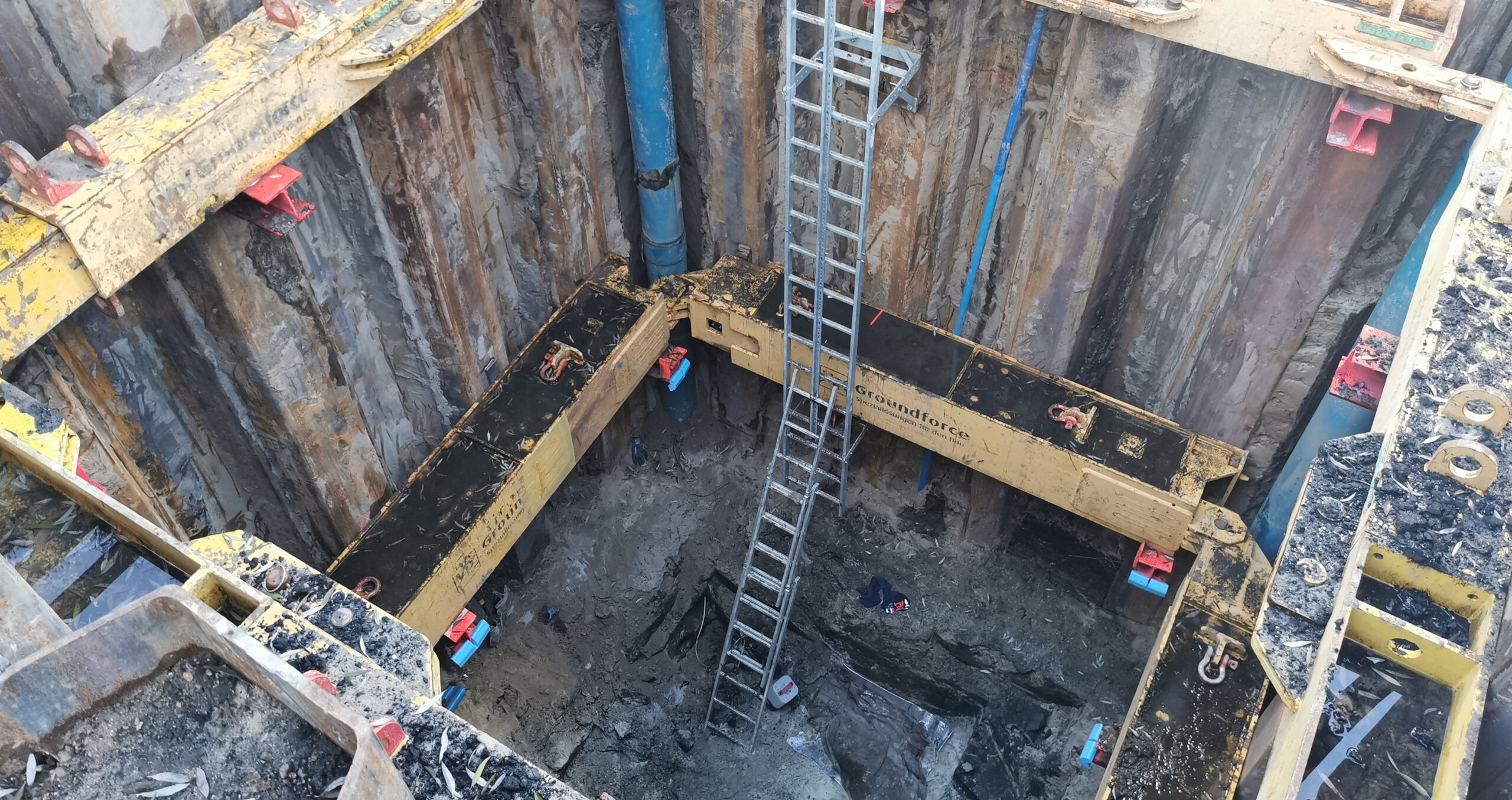 Spundwandkasten um einen Bombenfundort: Auch die Mitglieder des Innenausschusses werden bei ihrem Besuch in Oranienburg eine aktuelle Räumstelle besichtigen. Foto: (c) Stadt Oranienburg