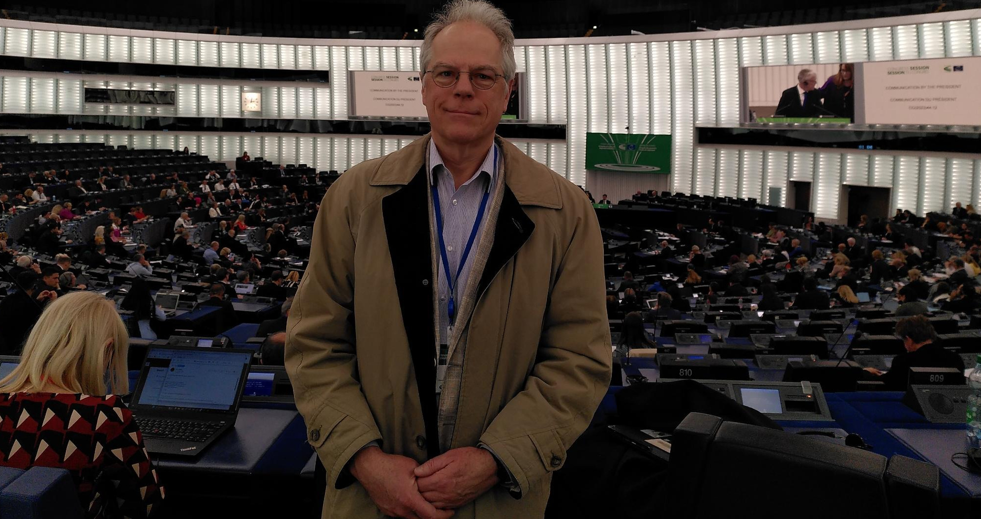 Zu Gast im Gebäude des Europaparlaments in Straßburg: Hier tagte der Kongress der Gemeinden und Regionen diesmal.
