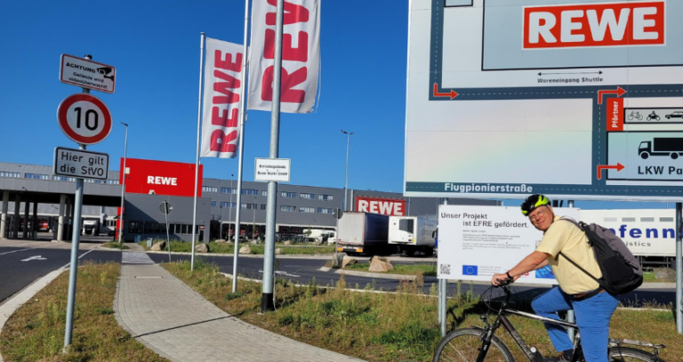 Elektromobilität beim REWE Logistikzentrum in Oranienburg